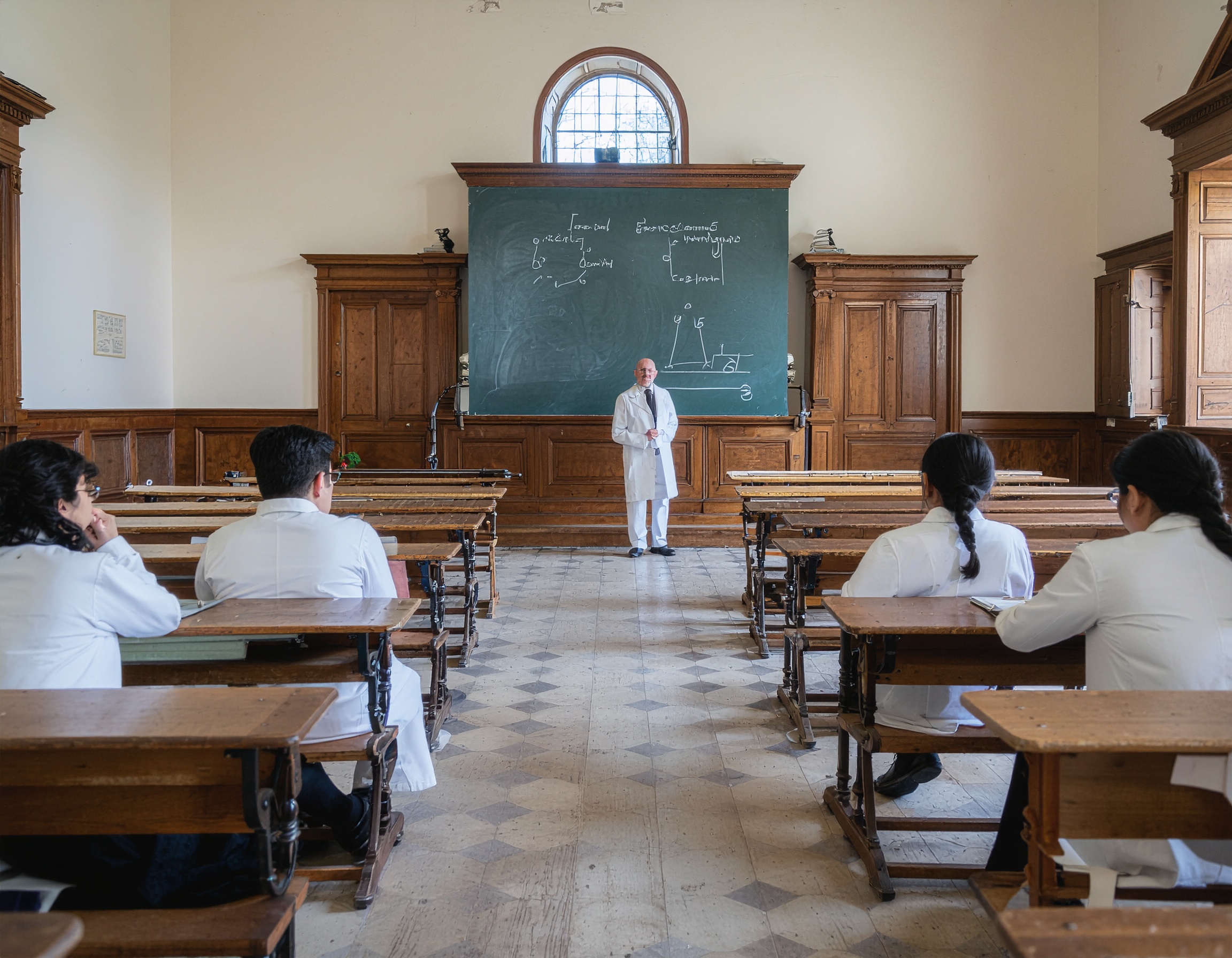 Historische Szene aus dem Jahr 1890 in Berlin- Die erste Schule für Haltungsforschung Berlin- Die erste Schule für Haltungsforschung